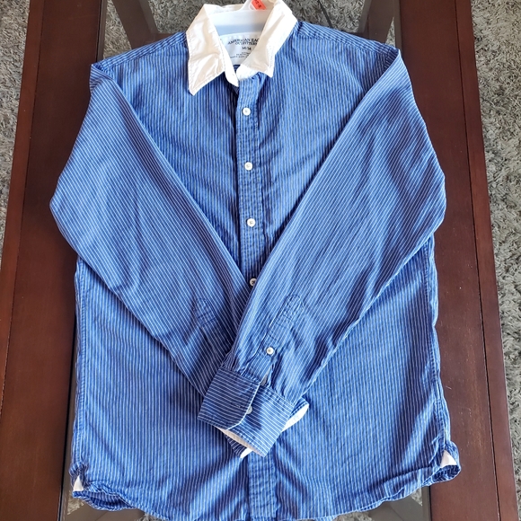 American Eagle Outfitters Vintage Blue Mens Dress Shirt - Picture 1 of 5